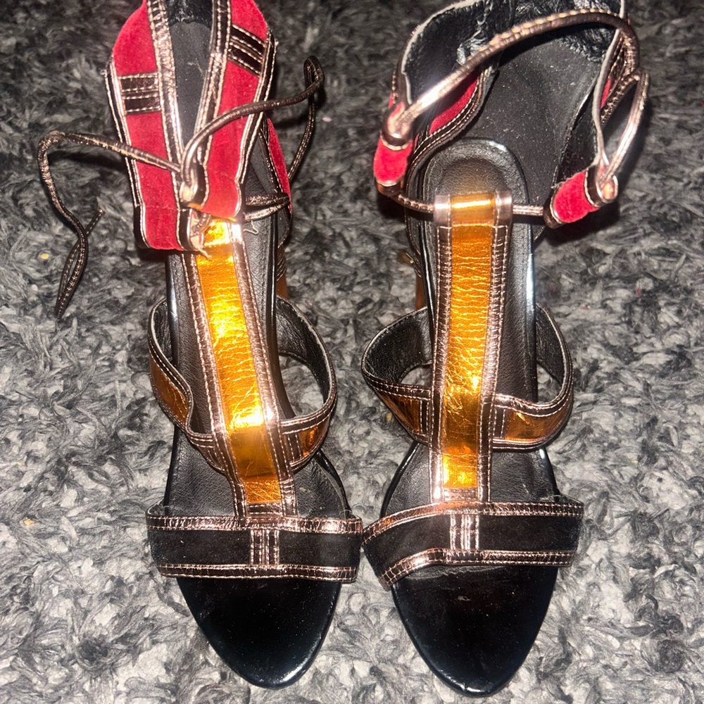 Cape Robbin Black and Red Stiletto Heels